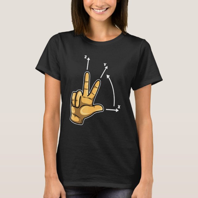Koordinatensystem CNC-Programmierer Schneidmaschin T-Shirt (Vorderseite)
