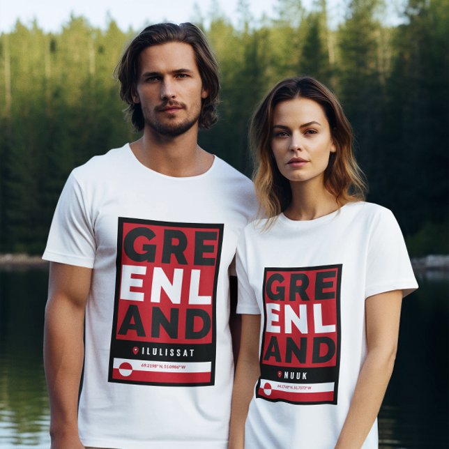 Koordination für die Bestimmung der Arktis in Grön T-Shirt (Von Creator hochgeladen)