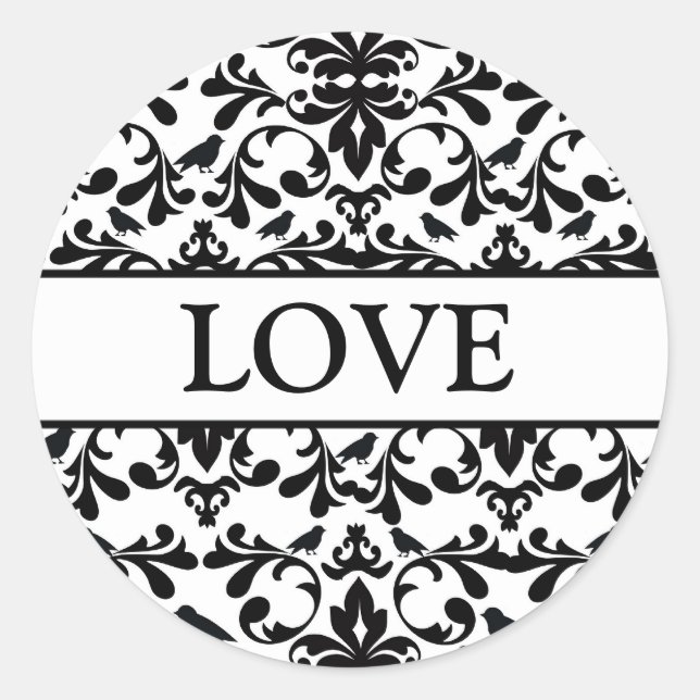 Koordination von Lovebirds-Umschlag Aufklebern Runder Aufkleber (Vorderseite)