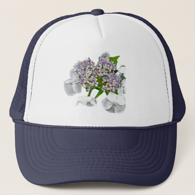 Koordinationselemente für Blue Lace Hydrangea Truckerkappe (Vorderseite)