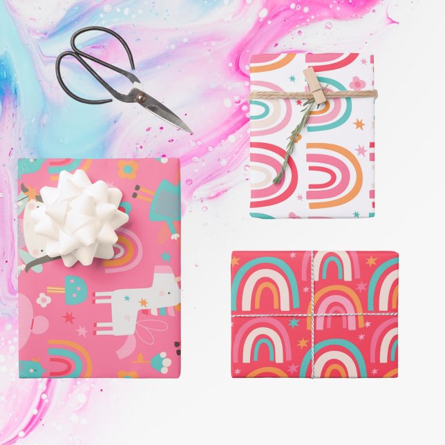 Koordinationsmuster für den Regenbogen und die Fee Geschenkpapier Set (Von Creator hochgeladen)