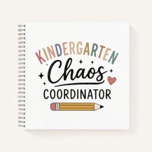 Koordinator des Chaos im Kindergarten Lustiger Leh Notizbuch