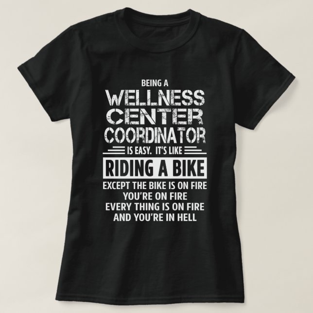 Koordinator des Wellnesszentrums T-Shirt (Design vorne)