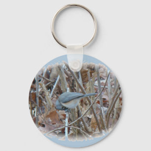 Koordinierelemente von Tufted Titmouse Songbird Schlüsselanhänger