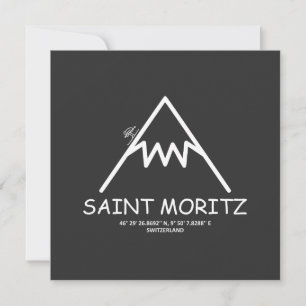 Koordiniert Saint Moritz Schweiz Feiertagskarte