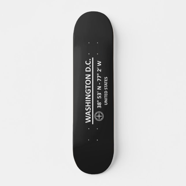 Koordiniert Washington D.C. Skateboard (Vorne)