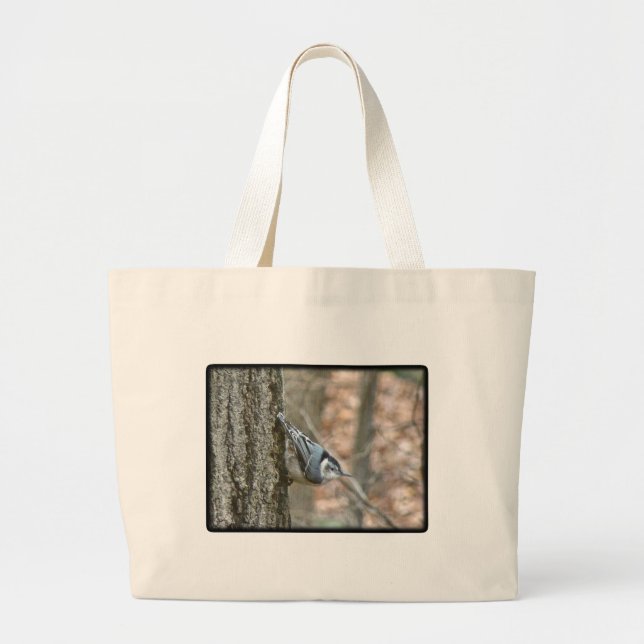 Koordinierte Gegenstände von Slate Gray Nuthatch S Jumbo Stoffbeutel (Vorne)