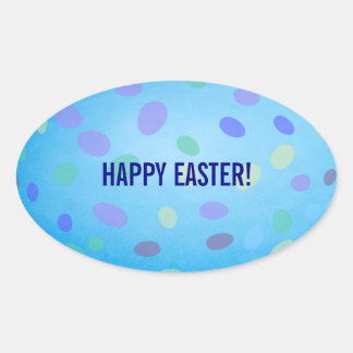 Koordinierung der Eieraufkleber für Osterpräferenz Ovaler Aufkleber