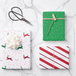 Koordinierung des Weihnachtswrapping-Papiers für d Geschenkpapier Set