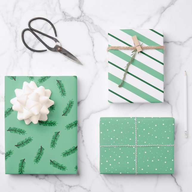 Koordinierung des Weihnachtswrapping-Papiers für S Geschenkpapier Set (Vorderseite)