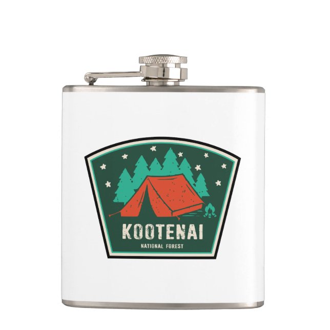 Kootenai National Forest Camping Flachmann (Vorderseite)