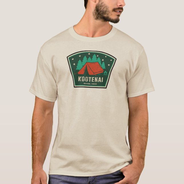 Kootenai National Forest Camping T-Shirt (Vorderseite)
