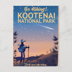 Kootenai Nationalpark Wanderposter Postkarte