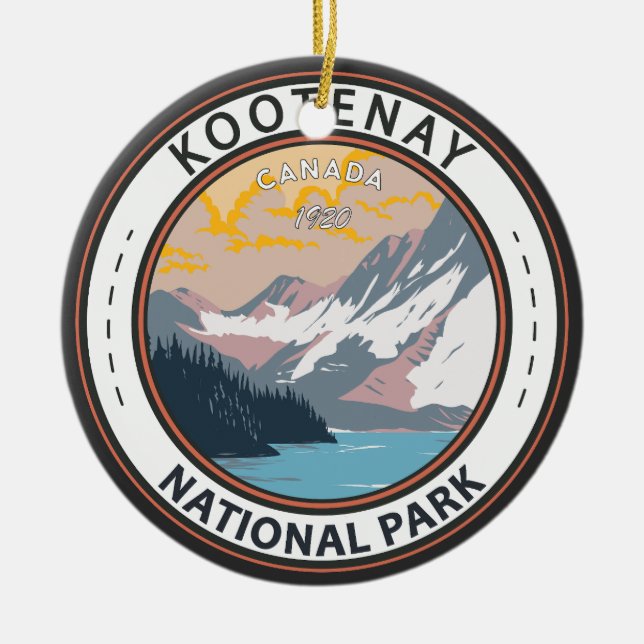 Kootenay National Park Canada Travel Art Abzeichen Keramik Ornament (Vorne)
