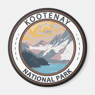 Kootenay National Park Canada Travel Art Abzeichen Magnet