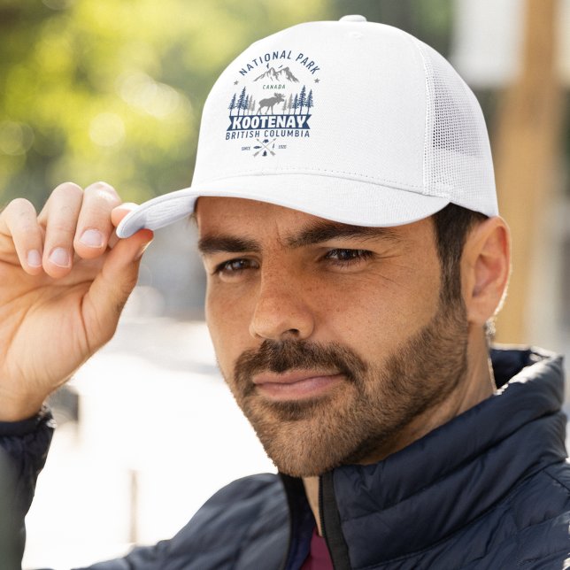 Kootenay National Park Canada Vintage Landscape Truckerkappe (Von Creator hochgeladen)