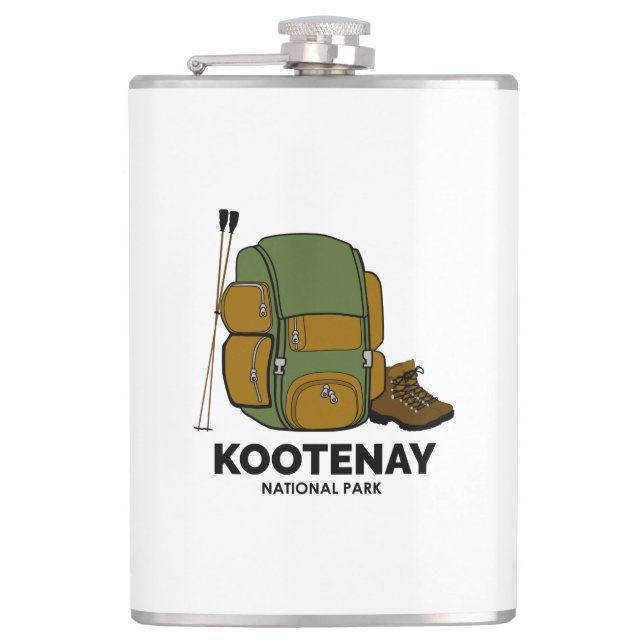 Kootenay-Nationalpark-Backpack Flachmann (Vorderseite)