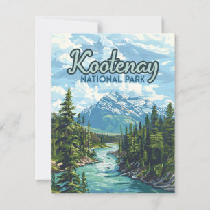 Kootenay Nationalpark Kanada BC Flachkarte