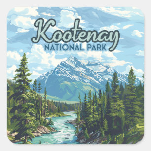 Kootenay-Nationalpark Kanada British Columbia Quadratischer Aufkleber