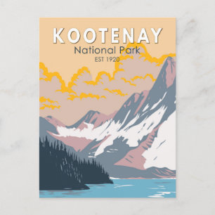 Kootenay Nationalpark Kanada Reise Kunst Vintage Postkarte
