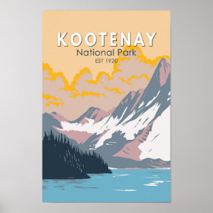 Kootenay Nationalpark Kanada Reisen Kunst Vintag Poster