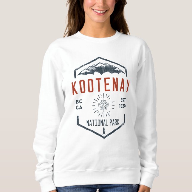 Kootenay Nationalpark Kanada Vintag erschüttert Sweatshirt (Vorderseite)
