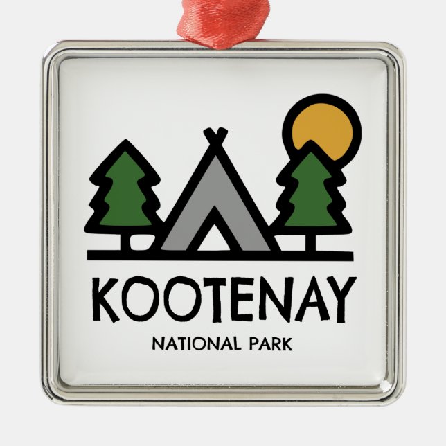 Kootenay-Nationalpark Ornament Aus Metall (Vorne)