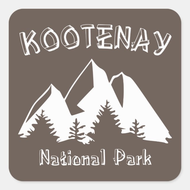 Kootenay-Nationalpark Quadratischer Aufkleber (Vorderseite)