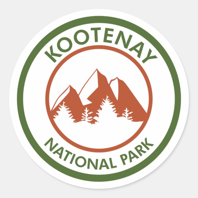 Kootenay-Nationalpark Runder Aufkleber (Vorderseite)