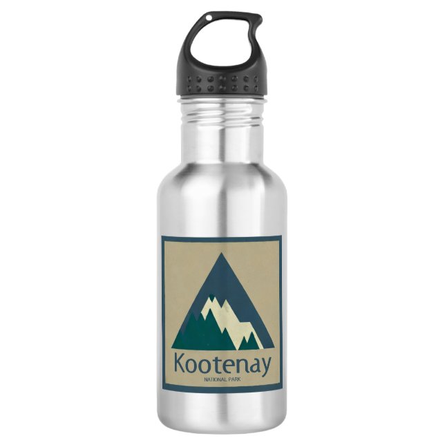 Kootenay-Nationalpark Rustikal Edelstahlflasche (Vorderseite)