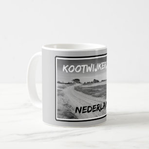 Kootwijkerzand, Nederland, Schwarzweiß Kaffeetasse