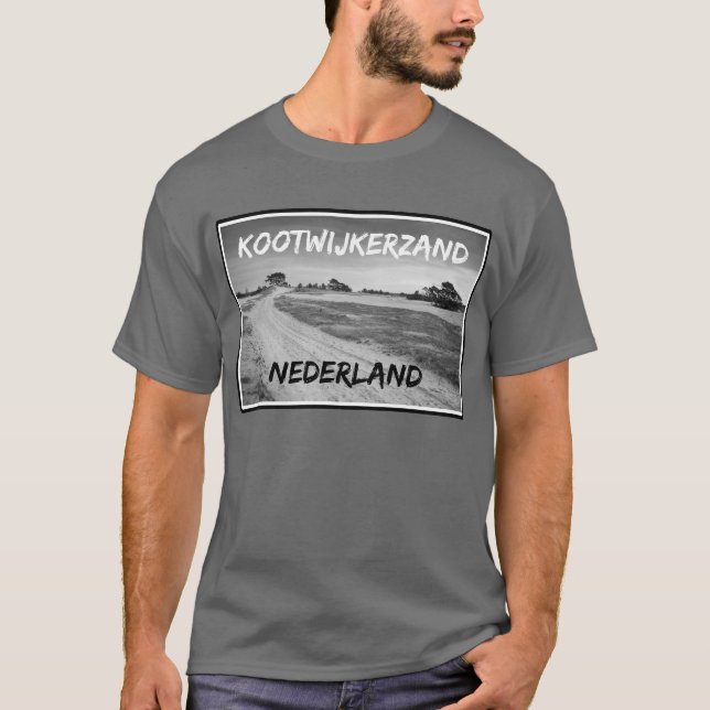Kootwijkerzand, Nederland, Schwarzweiß T-Shirt (Vorderseite)