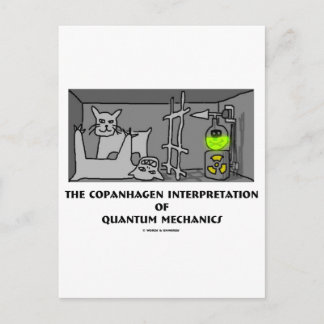 Kopanhagen-Interpretation von Quantenmechaniken Postkarte