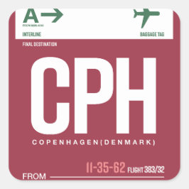 Kopenhagen - Aufkleber für den Tag
