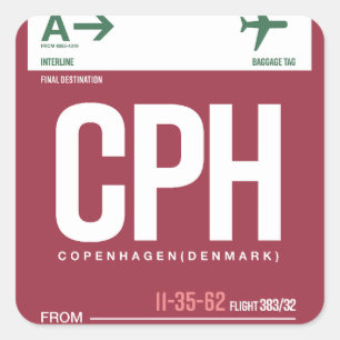 Kopenhagen - Aufkleber für den Tag