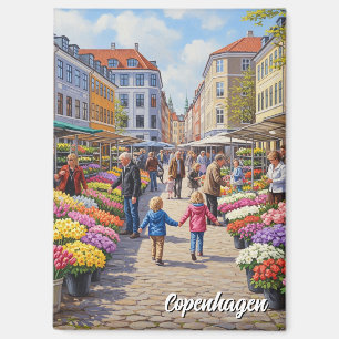 Kopenhagen Blumenmarkt Dänemark Reise Magnet