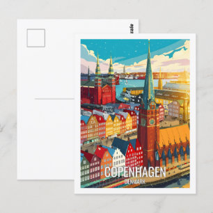 Kopenhagen Dänemark Berühmter Reiseort Postkarte