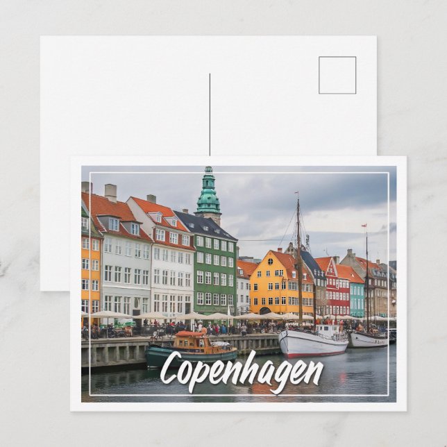 Kopenhagen, Dänemark - bezaubernd skandinavisch Postkarte (Vorne/Hinten)