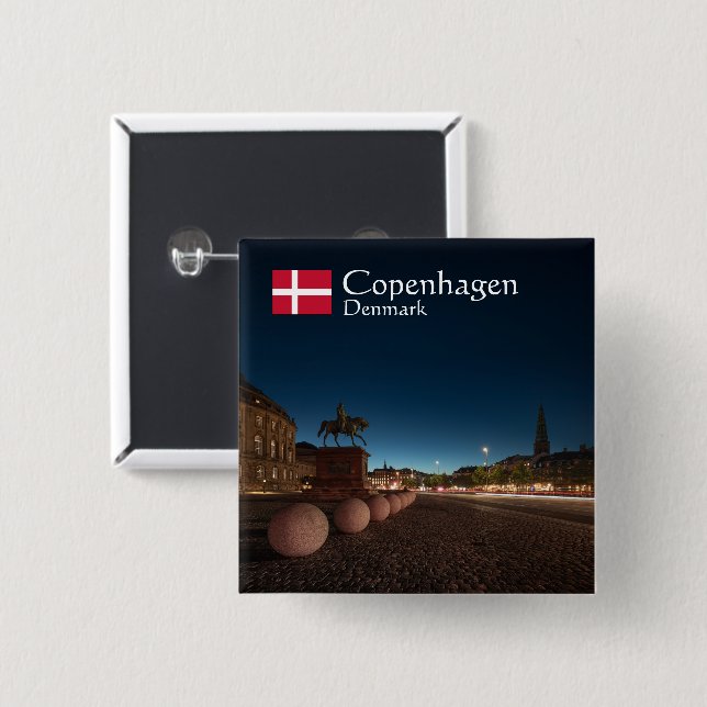Kopenhagen Dänemark Button (Vorne & Hinten)