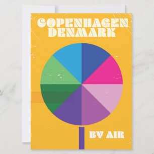 Kopenhagen, Dänemark - ein altes Reiseplakat Einladung