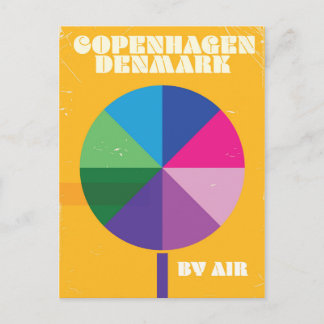 Kopenhagen, Dänemark - ein altes Reiseplakat Postkarte