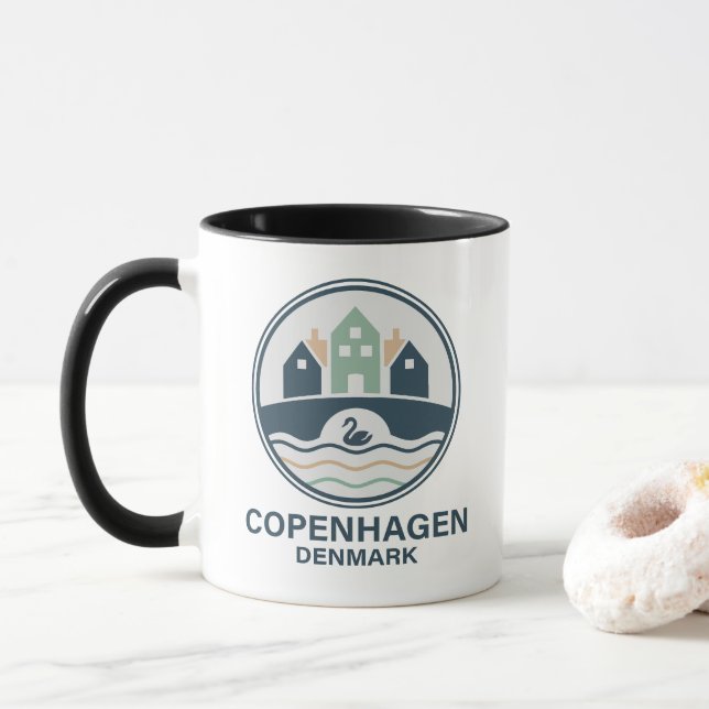 Kopenhagen Dänemark Europa Tasse (Mit Donut)