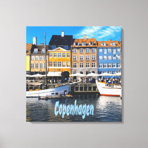 Kopenhagen Dänemark Hauptstadt Canal Zuhause Nyhav Leinwanddruck