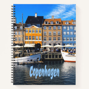 Kopenhagen Dänemark Hauptstadt Canal Zuhause Nyhav Notizbuch