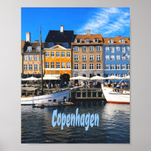 Kopenhagen Dänemark Hauptstadt Canal Zuhause Nyhav Poster