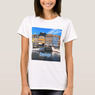 Kopenhagen Dänemark Hauptstadt Canal Zuhause Nyhav T-Shirt