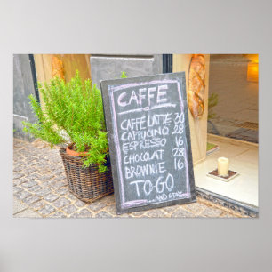 Kopenhagen, Dänemark, Kaffeesalon-Schild Poster