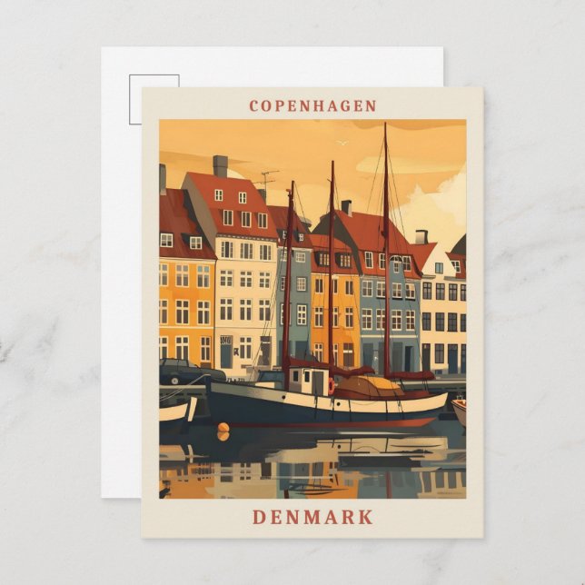 Kopenhagen Dänemark Kunst, Dichtung und Musik Postkarte (Vorne/Hinten)