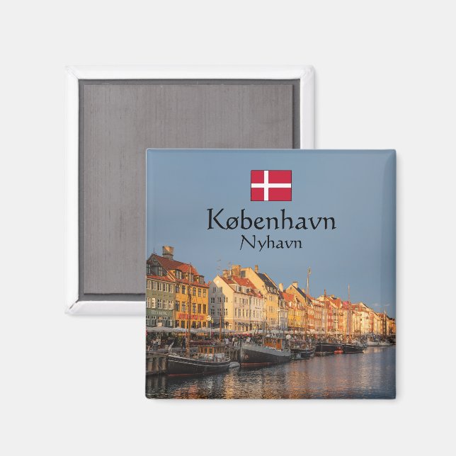 Kopenhagen Dänemark Magnet (Vorderseite/Rückseite)