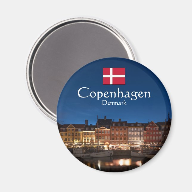 Kopenhagen Dänemark Magnet (Vorderseite/Rückseite)